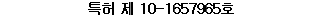 특허 제 10-1657965호